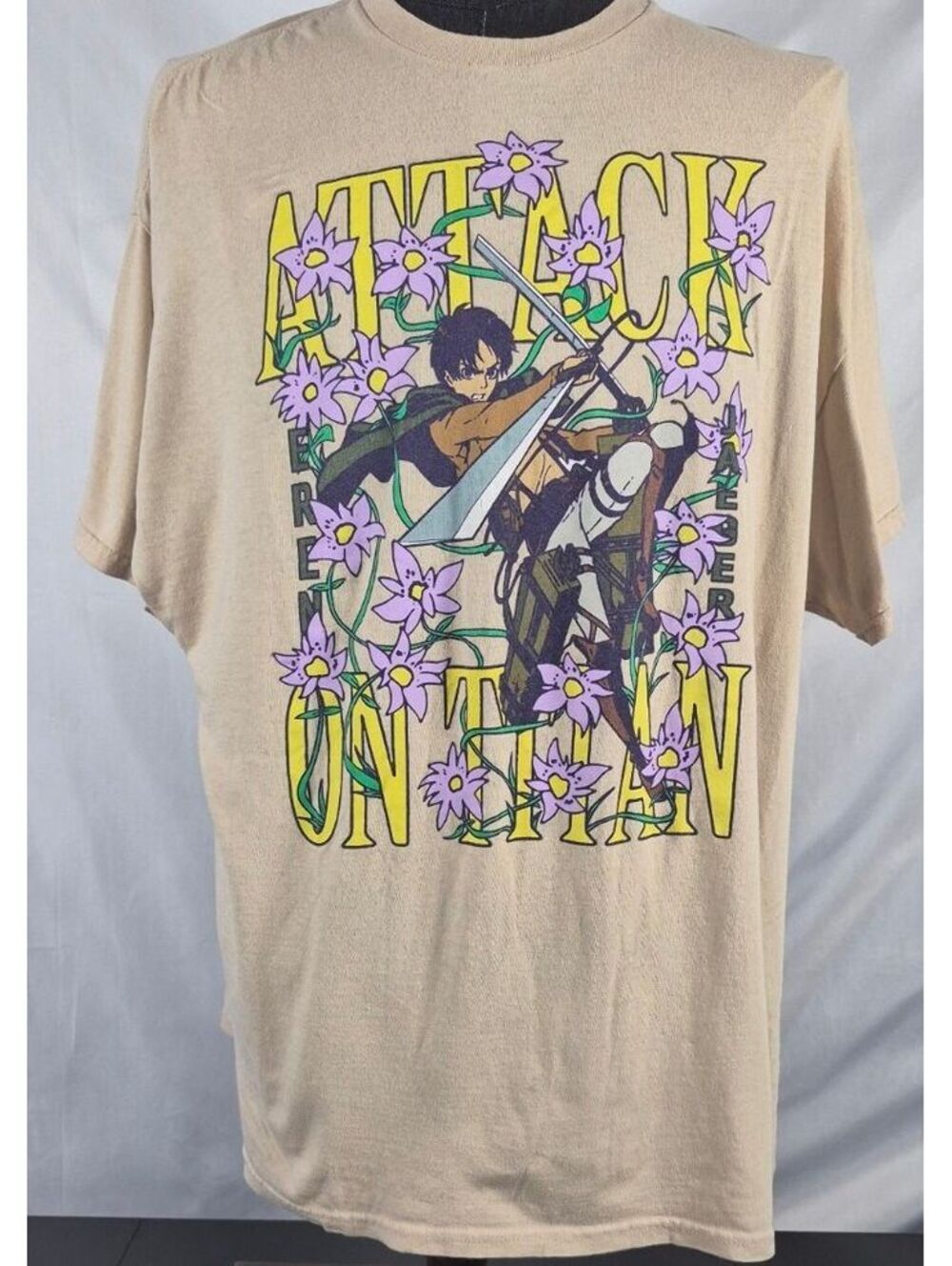 Attack on Titan Levi Ackerman Mens XXL Season 2 Anime Graphic T Shirt